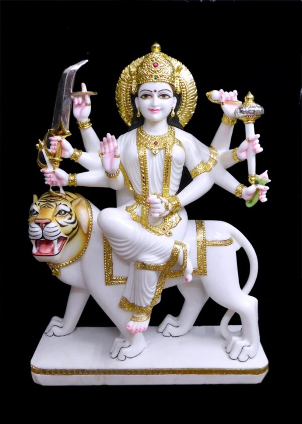 Divine Maa Durga Idol – Marble Finish